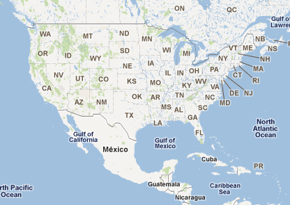USAの地図