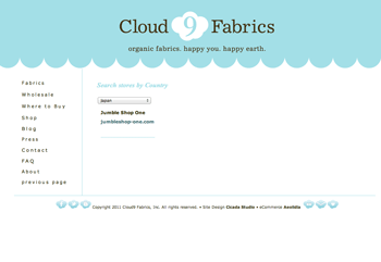 アメリカ「Cloud9 Fabrics」の取り扱いをはじめました。