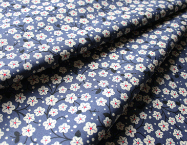 Fabric Finders #738 Navy Floral