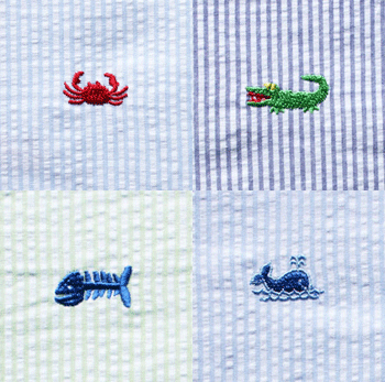 Fabric Finders Embroidered Seersucker