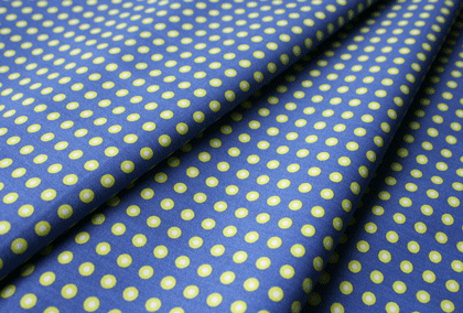 1014 Chartreuse Dots on Blue