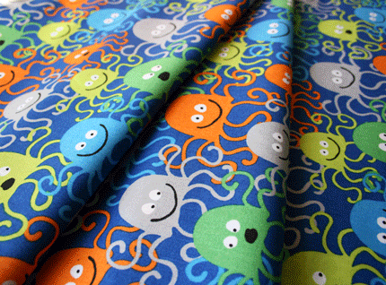 Cloud9 Fabrics Happy Drawing,Too by Ed Emberley Octopus