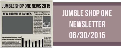jumble shop one ニュースレター6月30日号