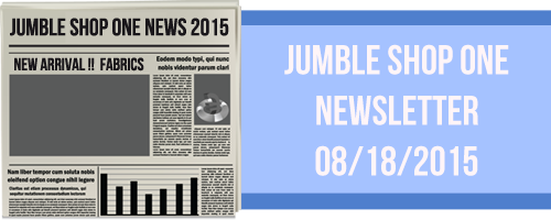 jumble shop one ニュースレター8月18日号
