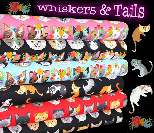 Robert Kaufman Whiskers & Tails Collection by Neiko Ng