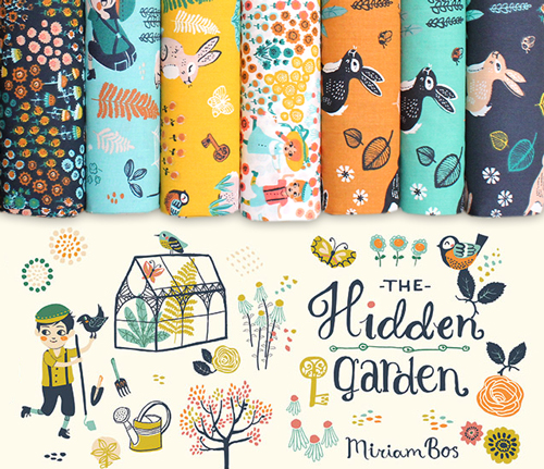 Birch Fabrics The Hidden Garden Collection by Miriam Bos