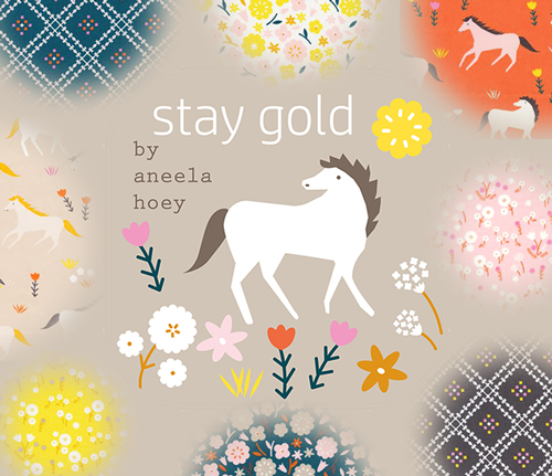 Cloud9 Fabrics Stay Gold Collection by Aneela Hoey