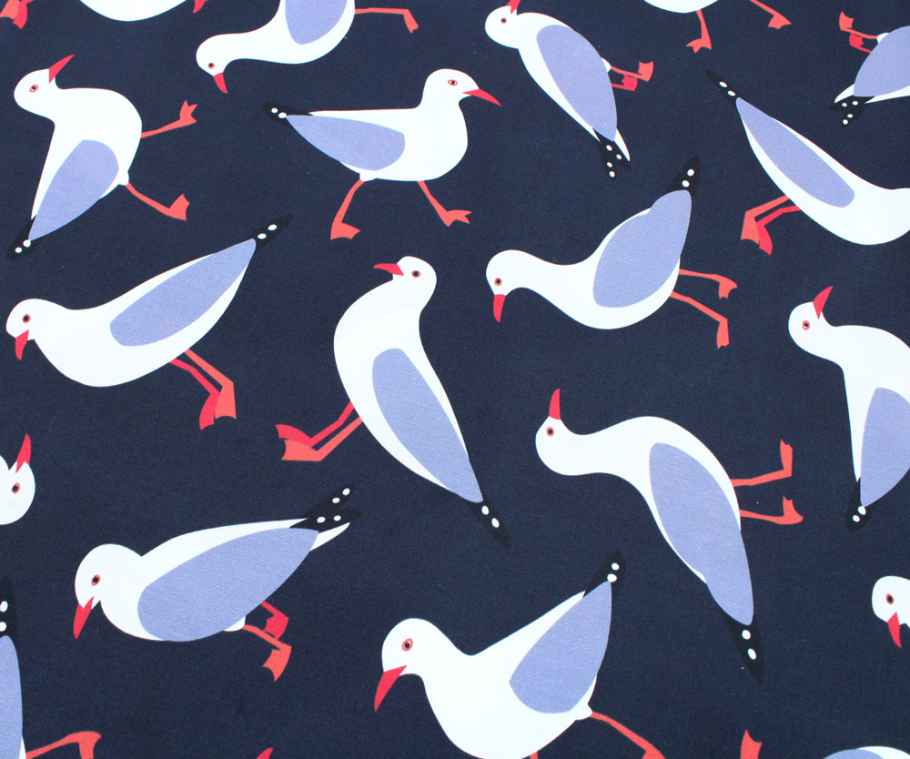 Nerida Hansen Fabrics - Seaguls by Jocelyn Proust Designs