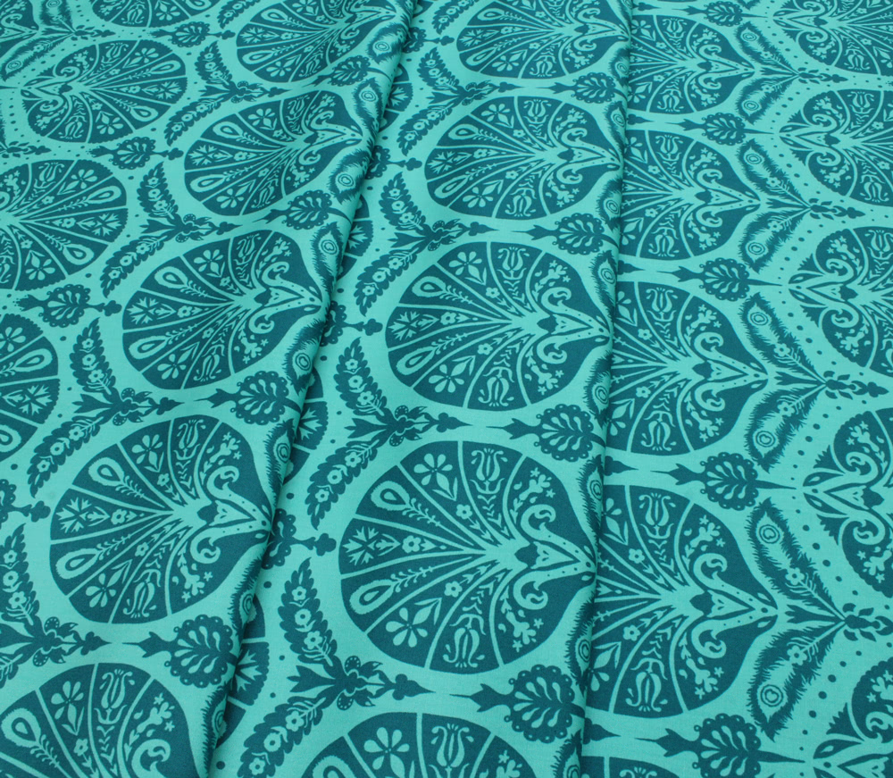 Art Gallery Fabrics Decadence Coquille Damask Teal