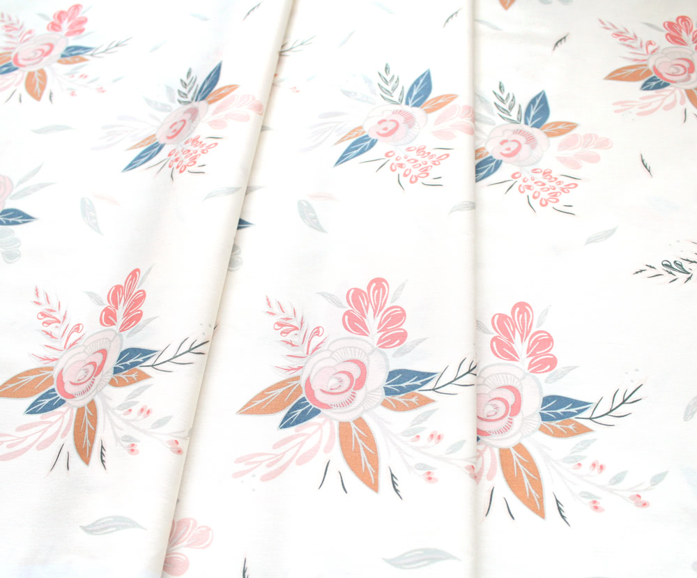 Art Gallery Fabrics Little Clementine Montrose Blossoms Creme