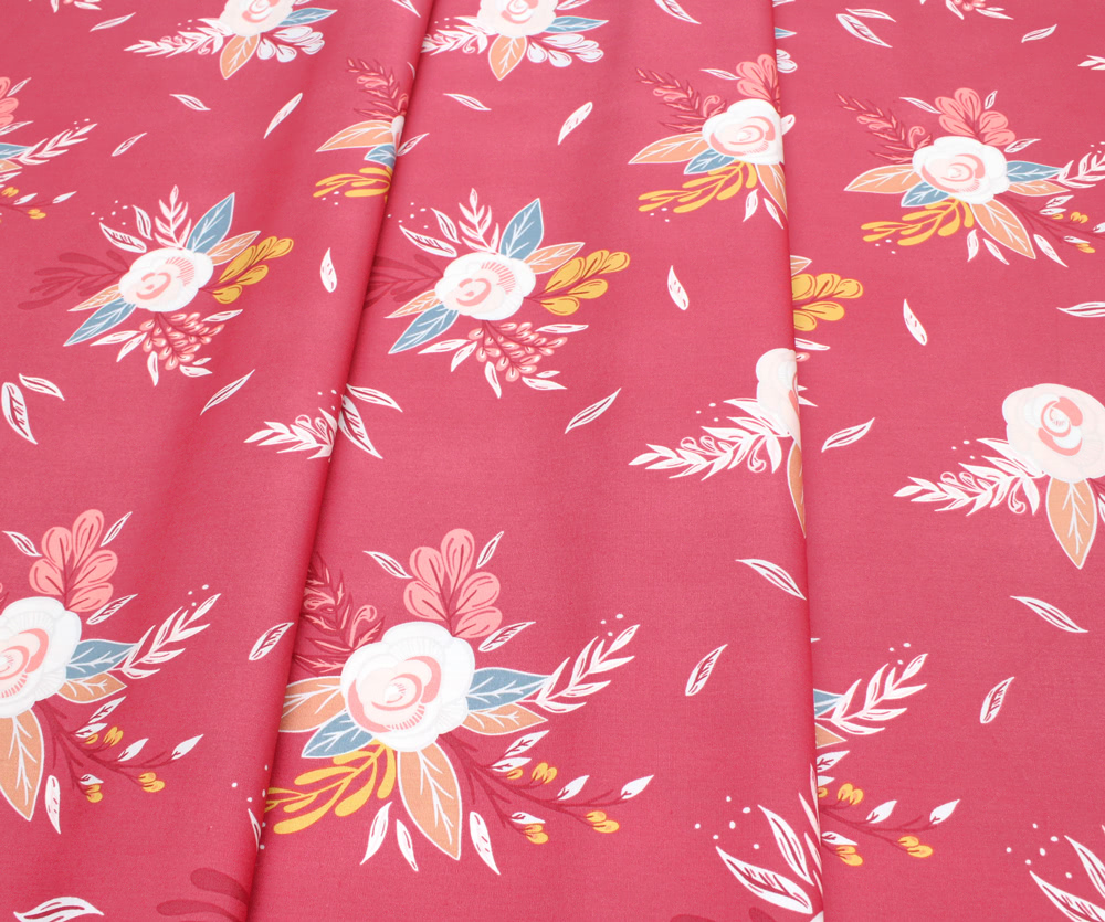 Art Gallery Fabrics Little Clementine Montrose Blossoms Brulee