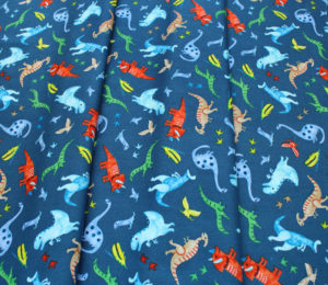 Studio E Fabrics Hear Me Roar! 4397-77 Tossed Dinosaurs Navy