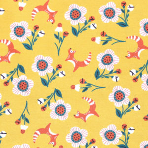Paintbrush Studio Fabrics Tiger Garden 120-21112 Fox Flowers Gold