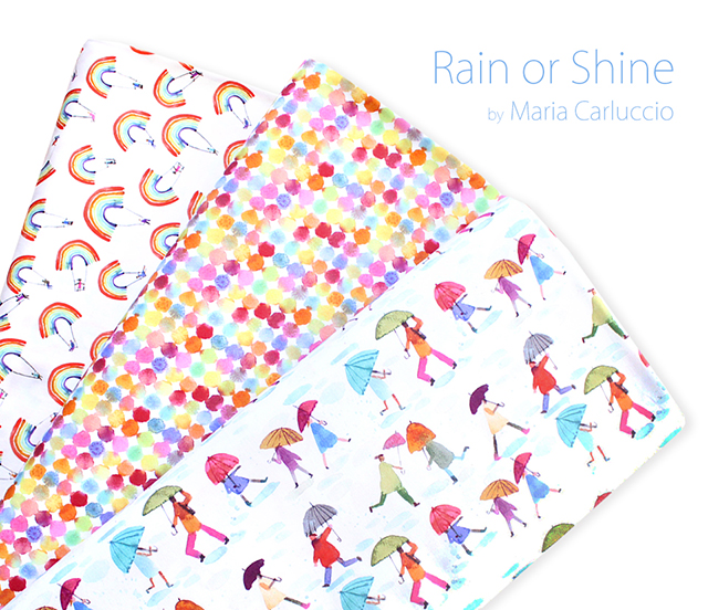 水彩画の綺麗な生地 Windham Fabrics “Rain or Shine”