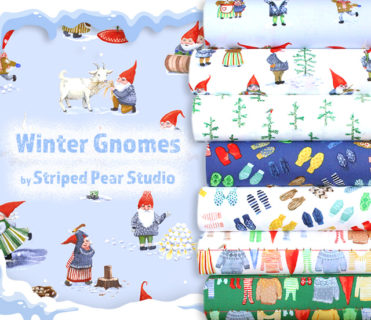 Windham Fabrics Winter Gnomes Collection by Striped Pear Studio (Kirsten Sevig)