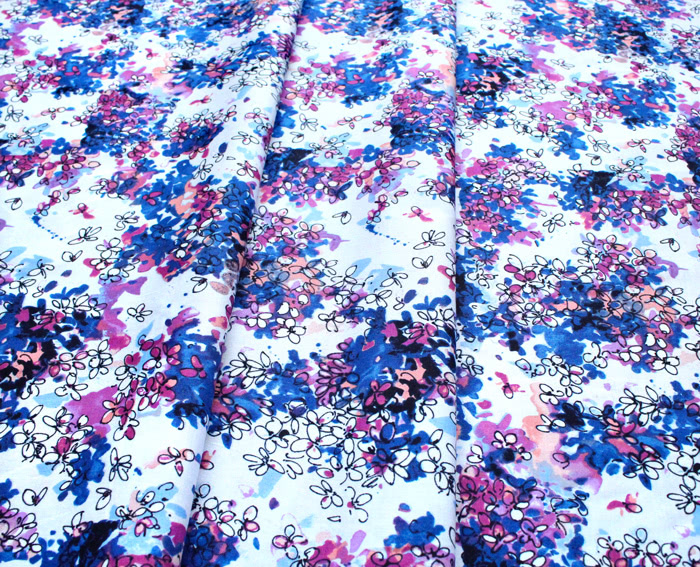 RJR Fabrics Ink Rose RJ1802-SB2 Lili Flowers Sweet Breeze