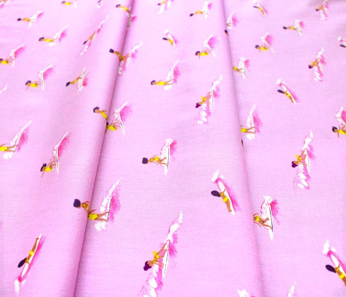 Windham Fabrics Malibu 52146-7 Tiny Surfers Pink