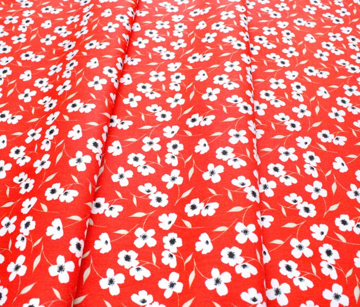 Camelot Fabrics Oxford 71190404-01 Library Floral Red
