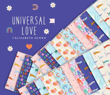 Cloud9 Fabrics Universal Love Collection by Elizabeth Olwen