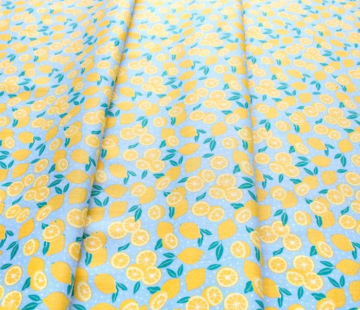 Camelot Fabrics Feelin' Fruity 30200208-1 Lemons Blue