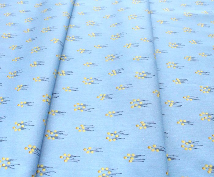 Michael Miller Fabrics Be Kind to Everything That Grows DC9771-BLUE Miniature Mushrooms Blue