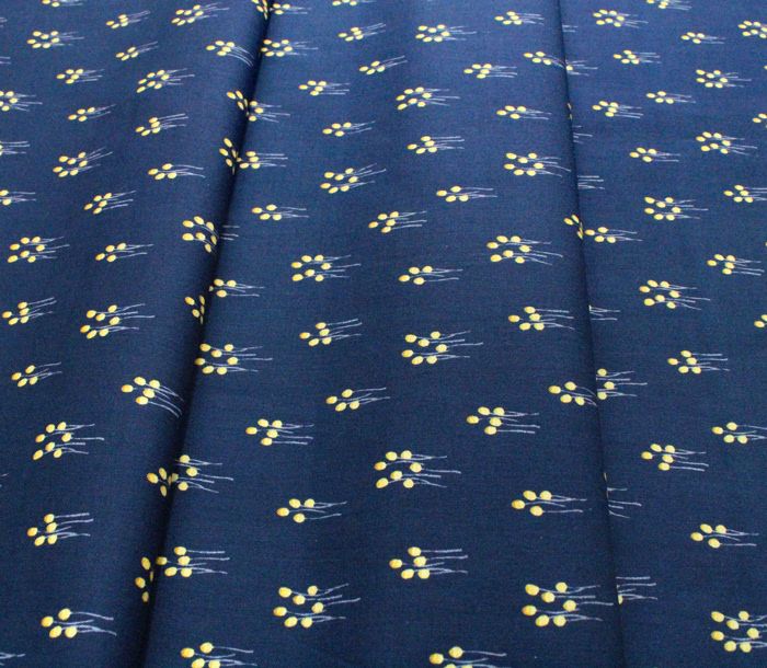 Michael Miller Fabrics Be Kind to Everything That Grows DC9771-NAVY Mniature Mushrooms Navy