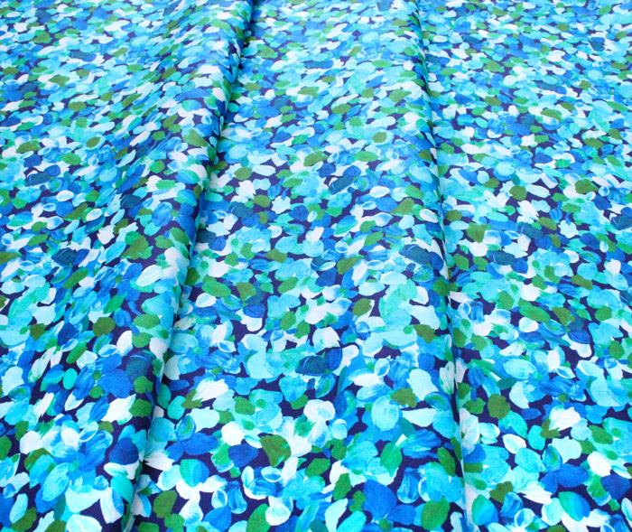 Robert Kaufman Fabrics Painterly Petals SRKD-20265-56 Confetti Flower Petals Pond