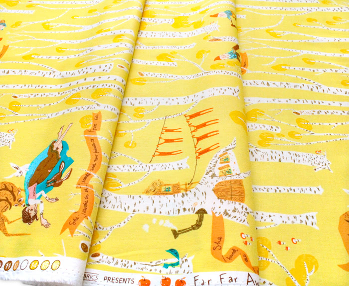Windham Fabrics / Far Far Away 3 / 52752-4 Snow White Yellow
