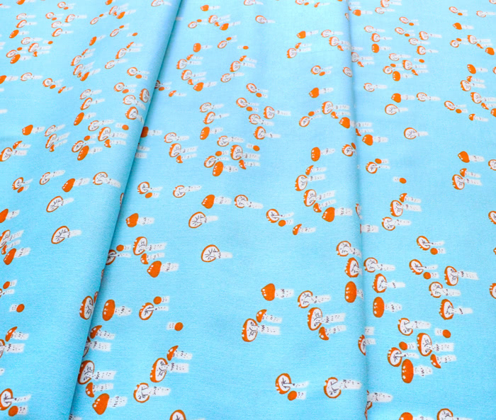 Windham Fabrics / Far Far Away 3 / 52756-10 Mushrooms Blue