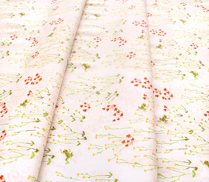 Windham Fabrics / West Hill / 52877-1 Tall Buttercups Palest Pink