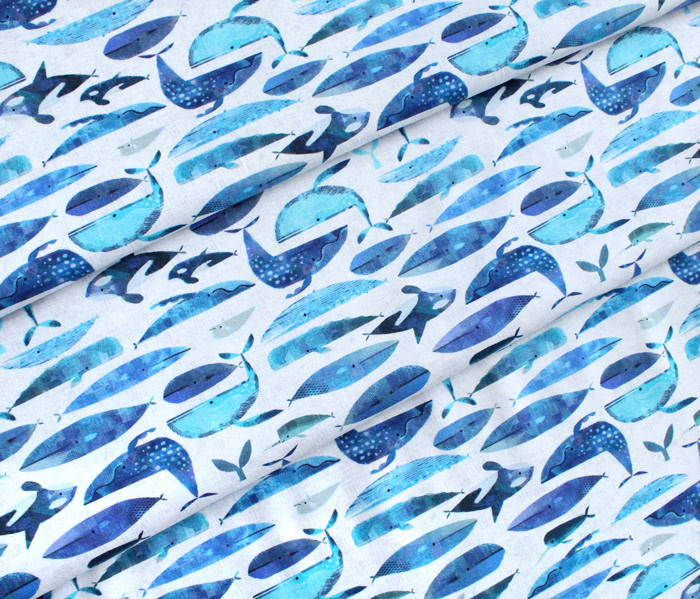 Windham Fabrics Icy World 52970D-3 Cetaceans White