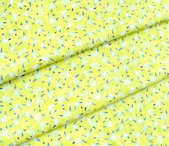 Windham Fabrics Icy World 52971D-5 Seagulls Yellow