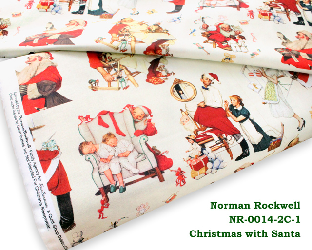 David Textiles / Four Seasons - Norman Rockwell NR-0014-2C-1 Christmas with Santa