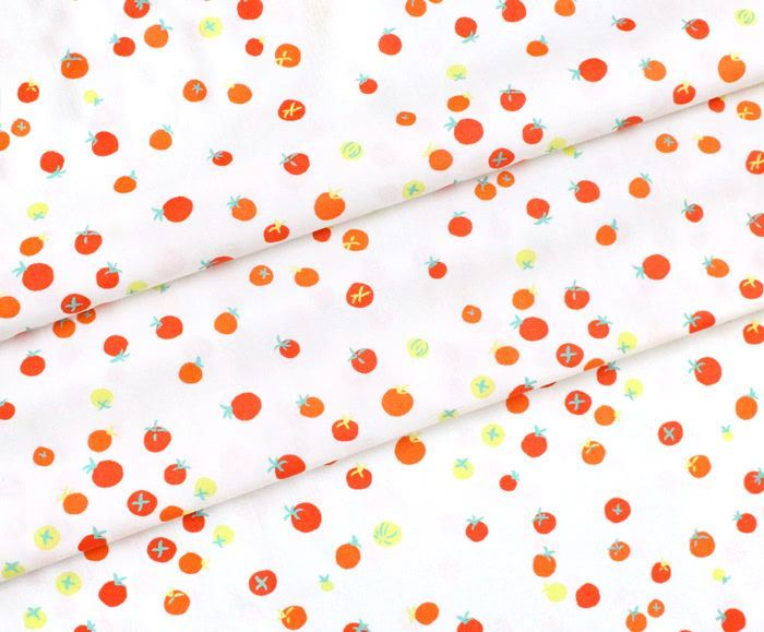 カットクロス Windham Fabrics / Country Mouse 53474-7 Cherry Tomatoes Tangerine