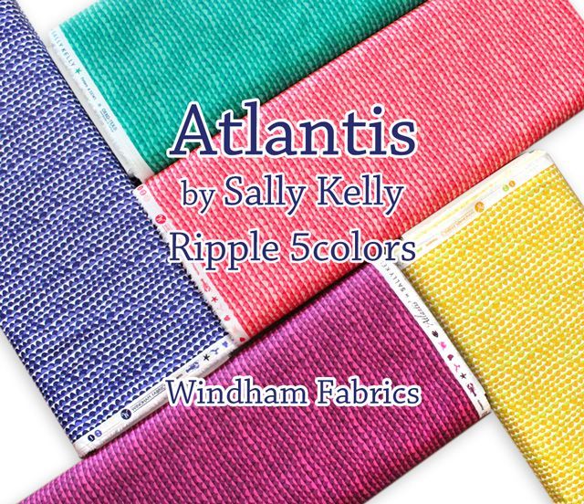 5色全部揃えたい！カラフルポップな生地 Windham Fabrics Atlantis Ripple