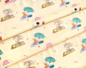 Michael Miller Fabrics / Sunshine and Sandcastles DC11085-YELL Beach Umbrellas Yellow